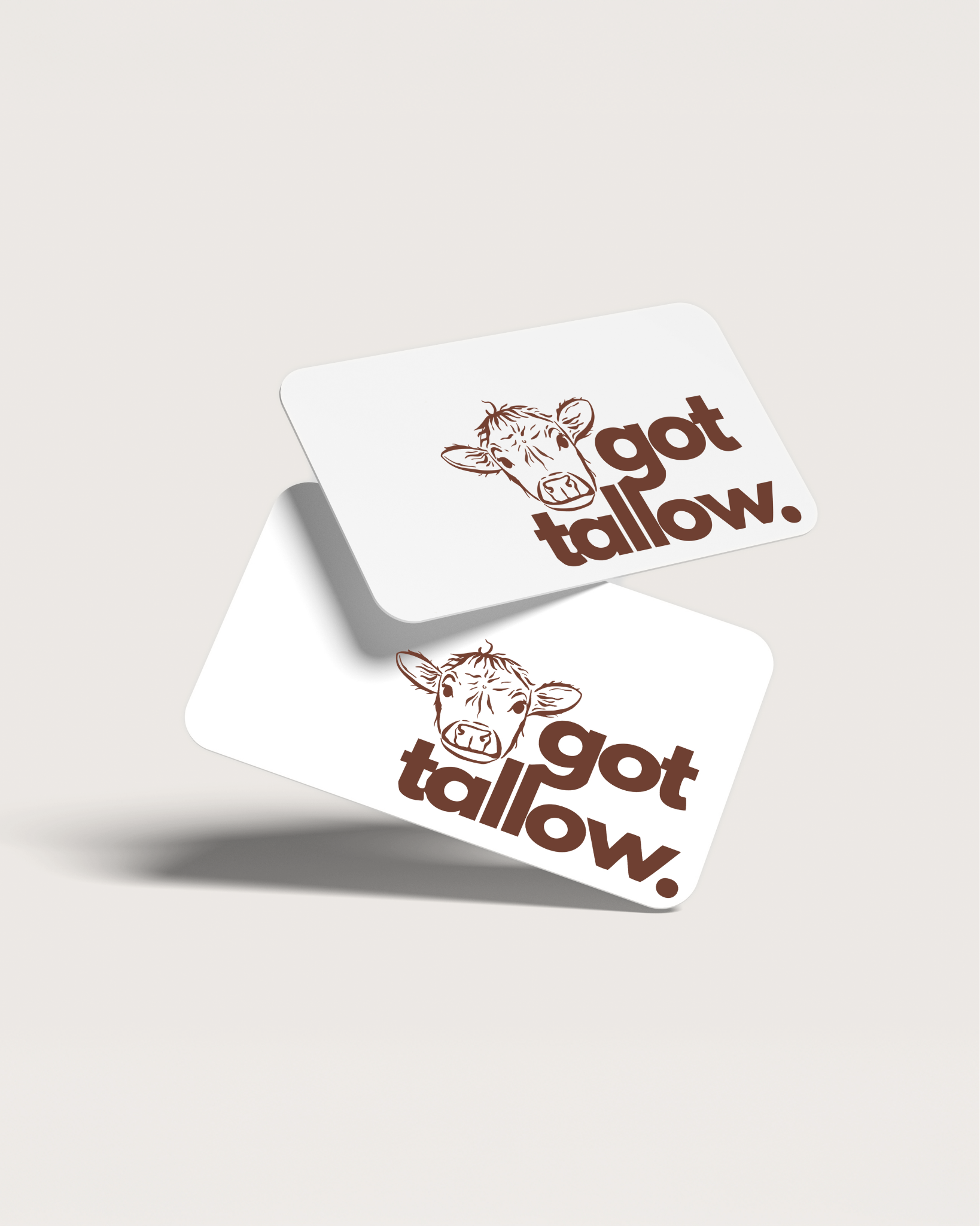 2 White and brown got tallow giftcards